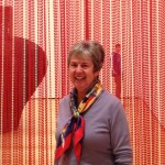 Martha at Red beaded curtain