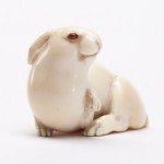 Netsuke: The Hare with amber eyes