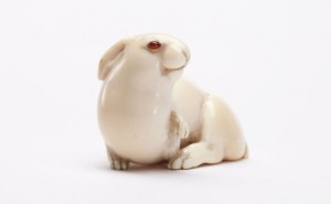 Netsuke: The Hare with amber eyes