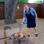 Sean grills Easter lamb