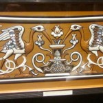detail showing ivory and mother-of-pearl inlays