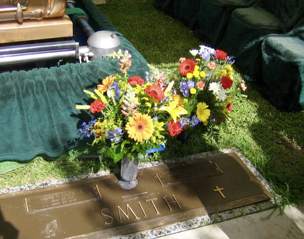 Smith Family gravesite, Odessa. Wayne's casket was moved from Dallas to Odessa in August, 2005