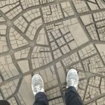 Standing on Beirut map