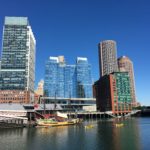 Boston Inner Harbor with Boston Tea Party Boat