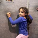 Elizabeth on Climbing Wall