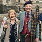 Elizabeth with St. Giles greeter