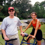 David & Lilli on two-seater bike