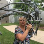 Doris with horse sculpture