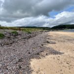 Black rocks on the Black Isle beach