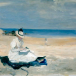 Amaryllis_Robichaud_as_model_for_The_Shore_at_Dornoch_by_Charles_Conder